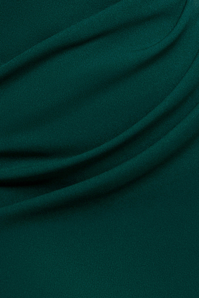 Off Shoulder Bardot Maxi Dress With Split Cape Sleeves - Emerald Green DR5254