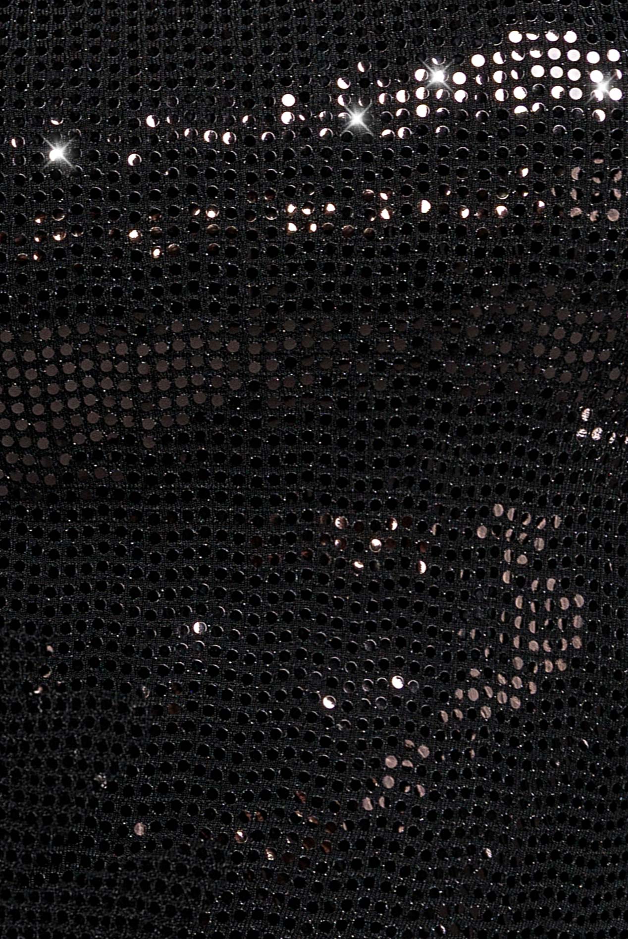 High Neck Feather Sleeve Sequin Maxi Dress - Black DR5283