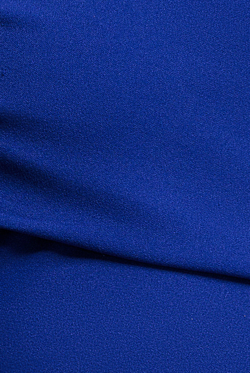 Pleated Bardot Wrap Mermaid Maxi Dress - Royal Blue DR5289
