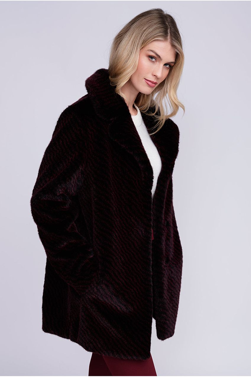 Donatella Coat - Burgundy DON001-RED022