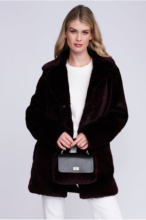 Donatella Coat - Burgundy by Pia Rossini