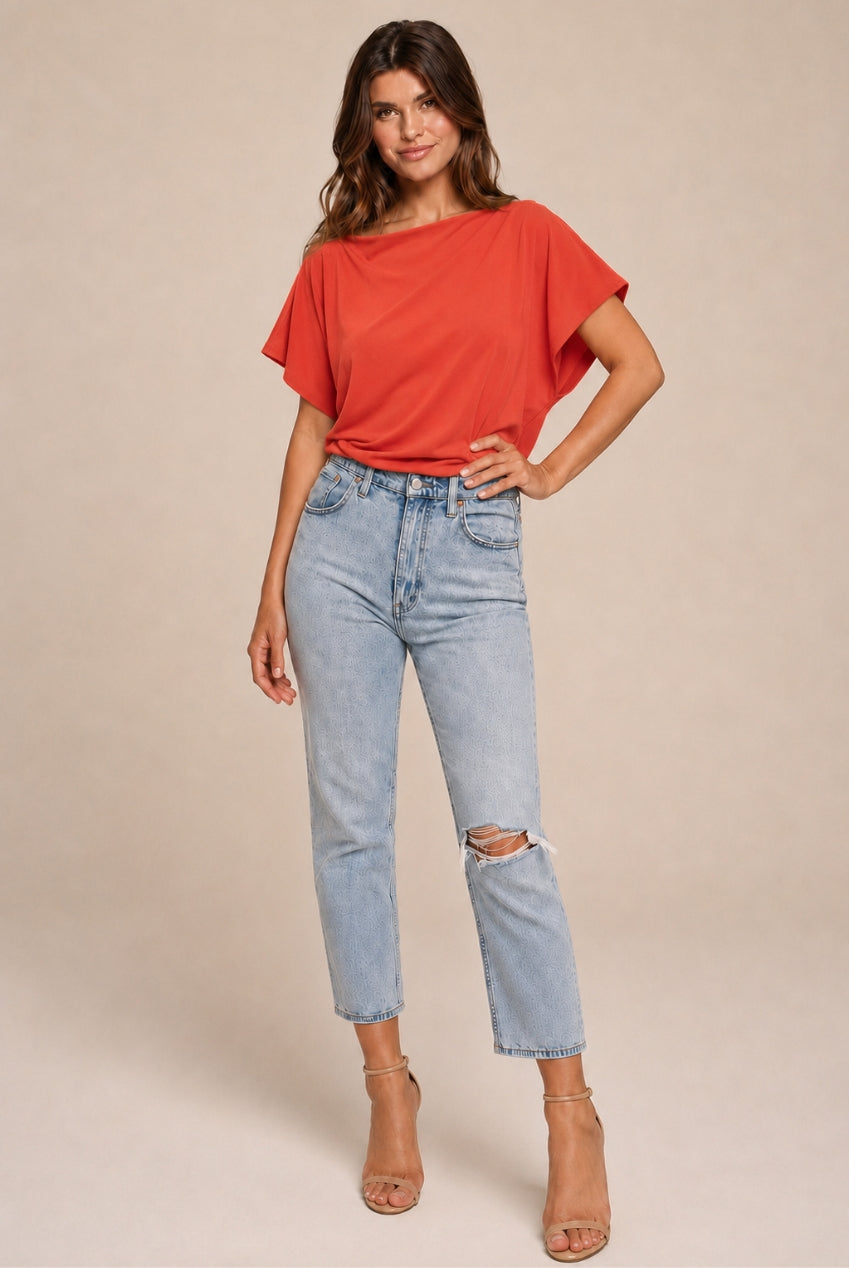 Finley Orange Batwing Top FINLEY_ORANGE-TOP