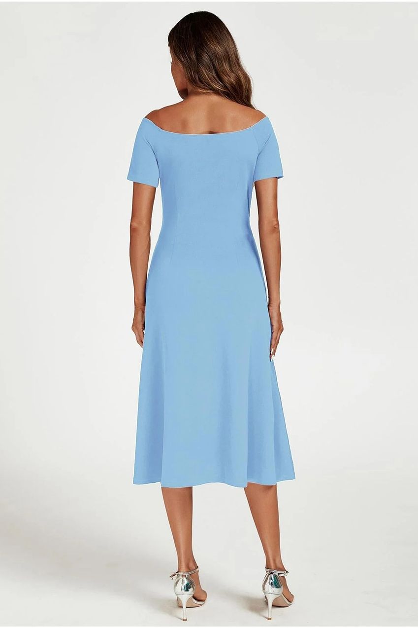 Bardot Midi Dress In Light Blue FS767-LB