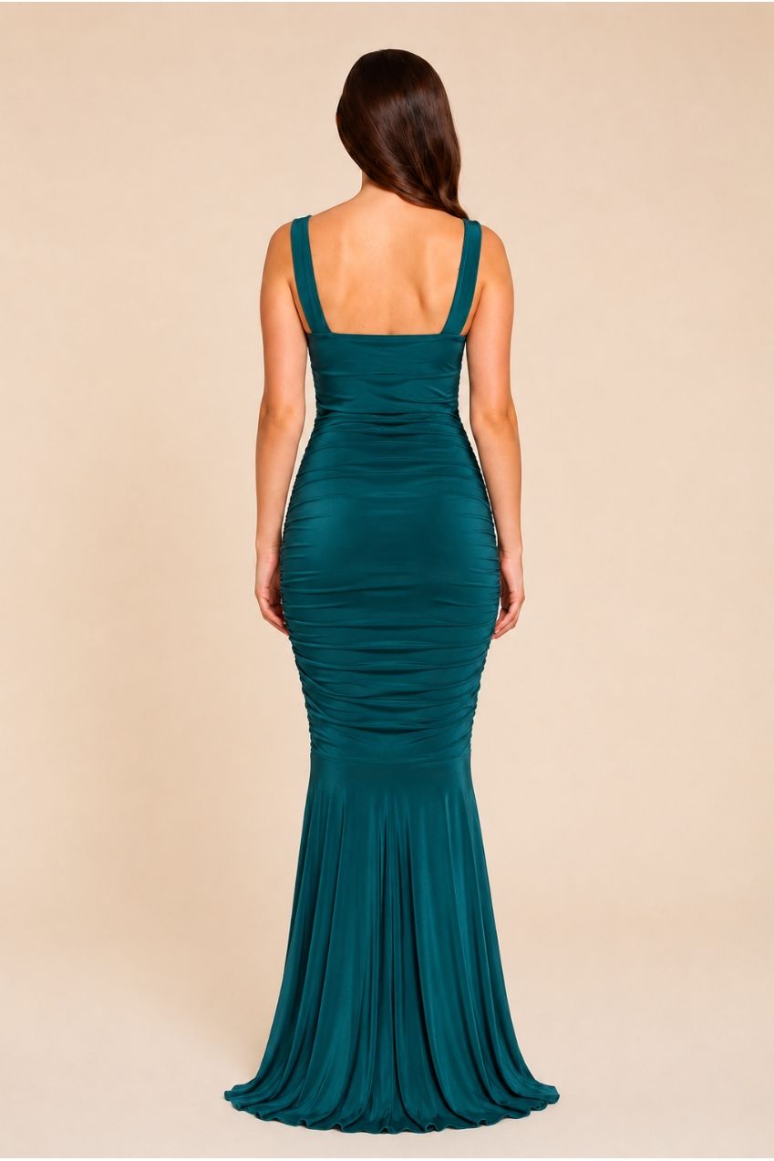 Gabby Green Fishtail Bridesmaids Maxi Dress HG-GABBY-MAXI-GREEN