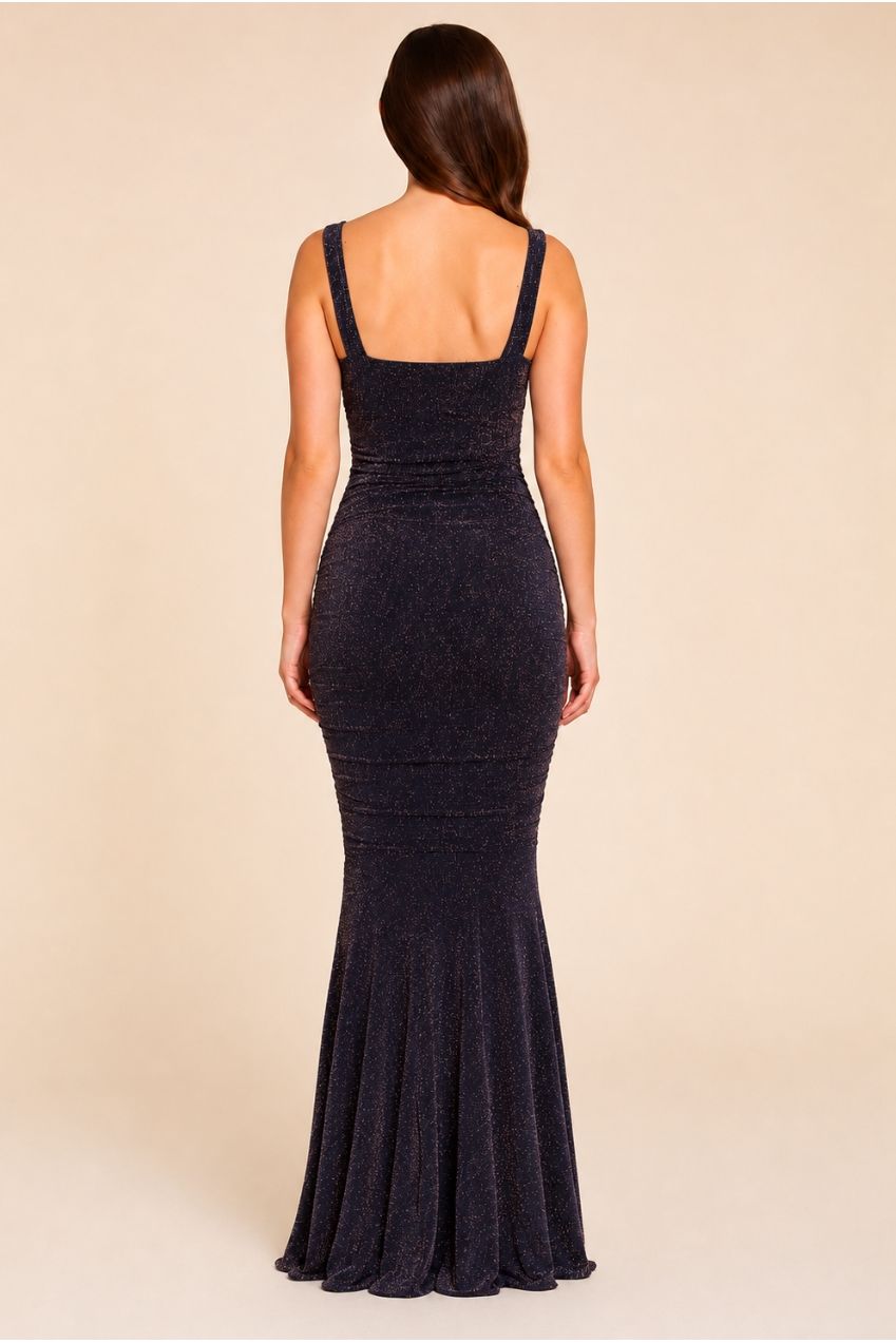 Gabriella Shimmer Navy Rose Gold Maxi Dress HG-GABRIELLA-SHIMMER-MAXI