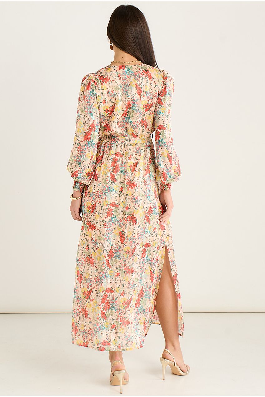 Multi Jacquard Chiffon Midi Dress GL1618