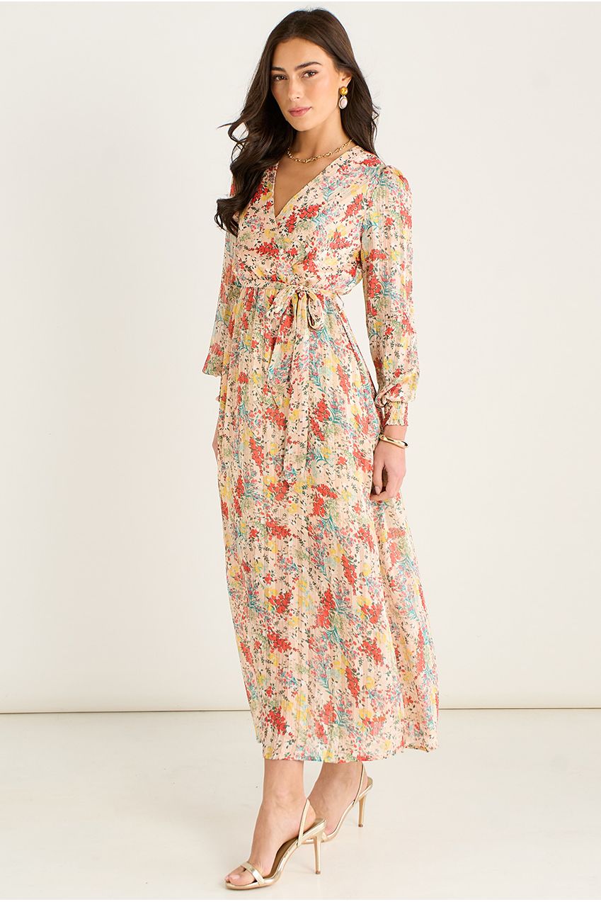 Multi Jacquard Chiffon Midi Dress GL1618