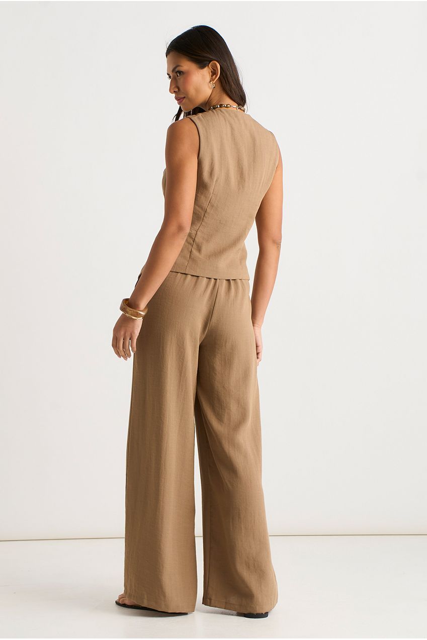Camel Tailored Wide Leg Trousers GL2014B