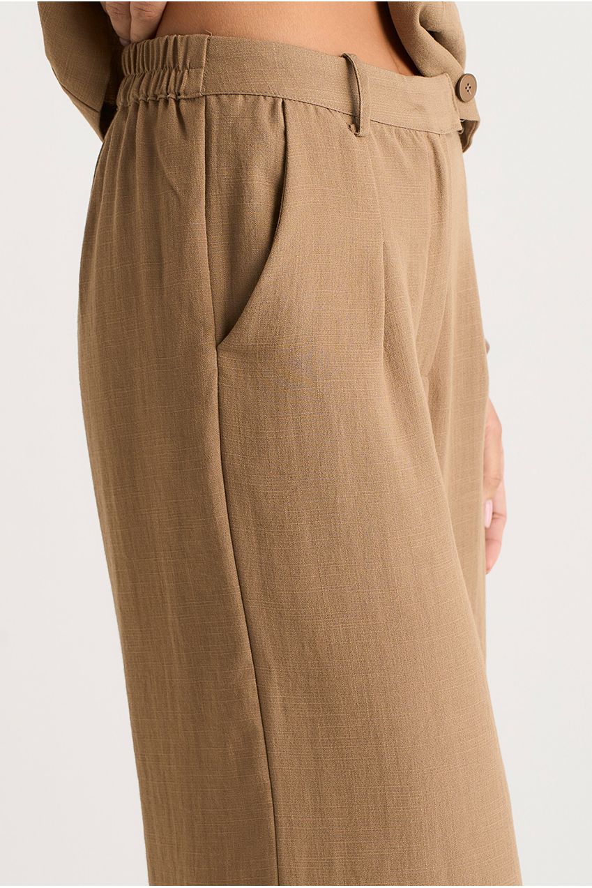 Camel Tailored Wide Leg Trousers GL2014B