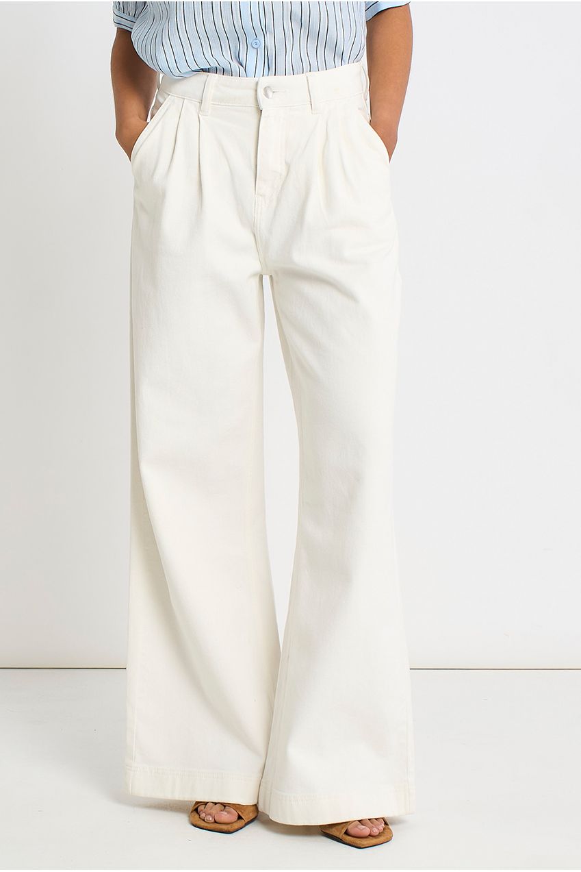 Off White Pleat Wide Leg Jean GL2124