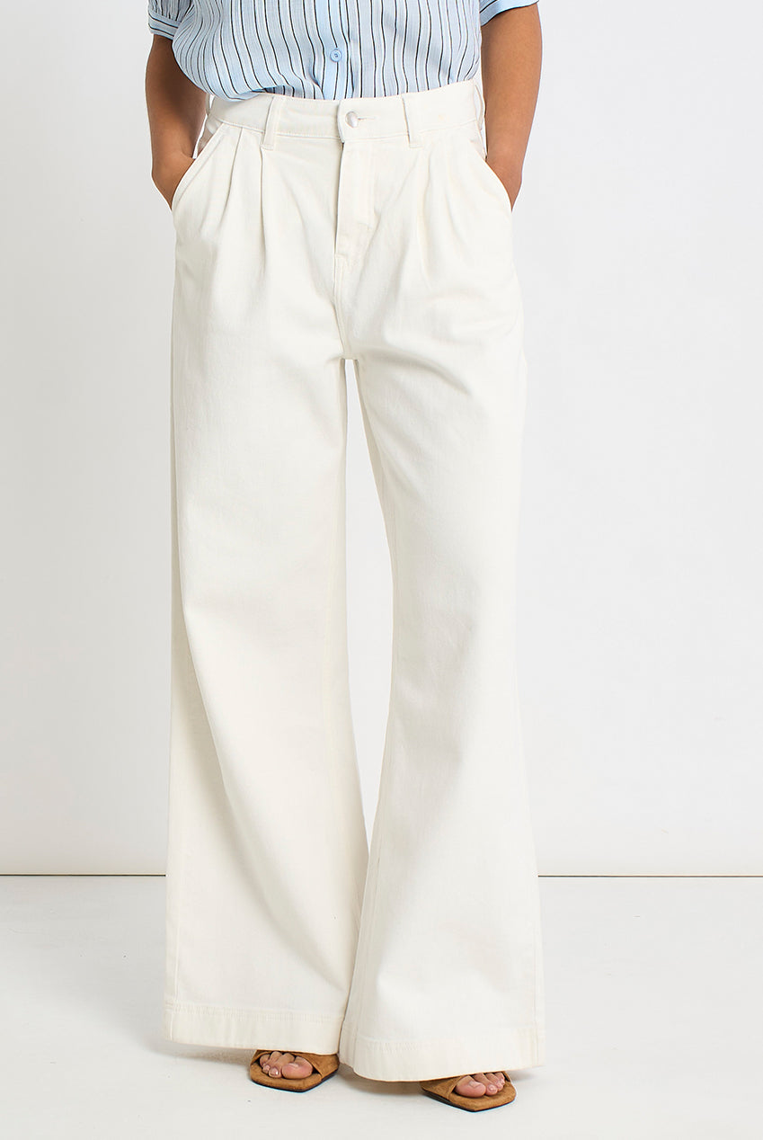 Off White Pleat Wide Leg Jean GL2124