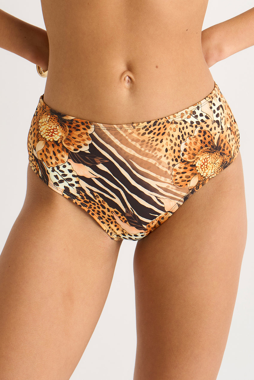 Animal Floral Print Bikini Bottom GL2165B