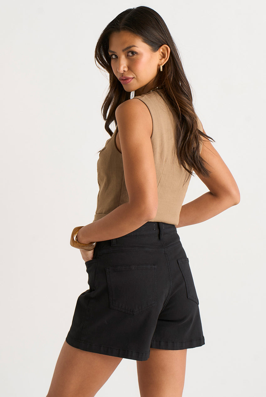 Black Denim Shorts GL2217