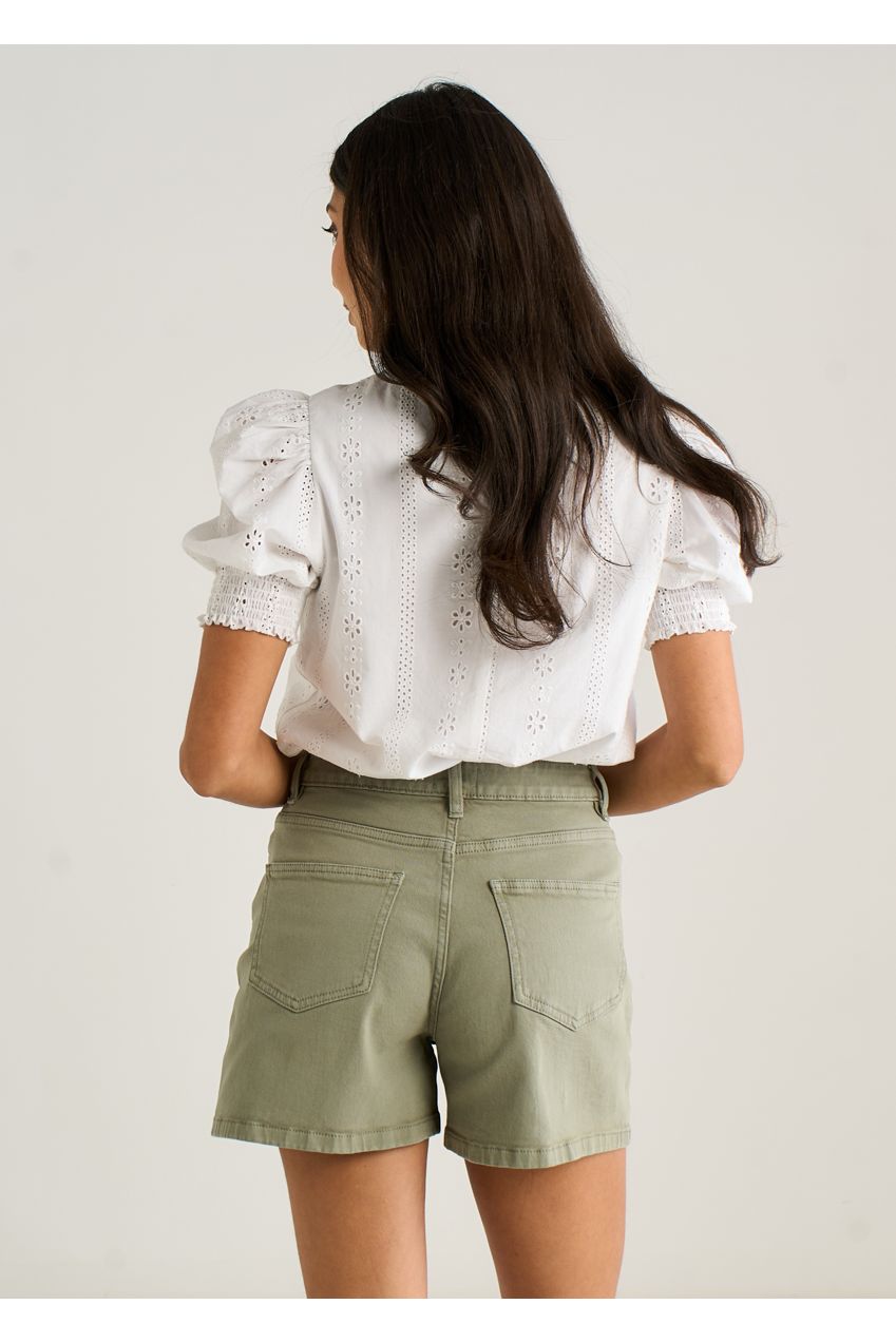 Khaki Denim Shorts GL2217