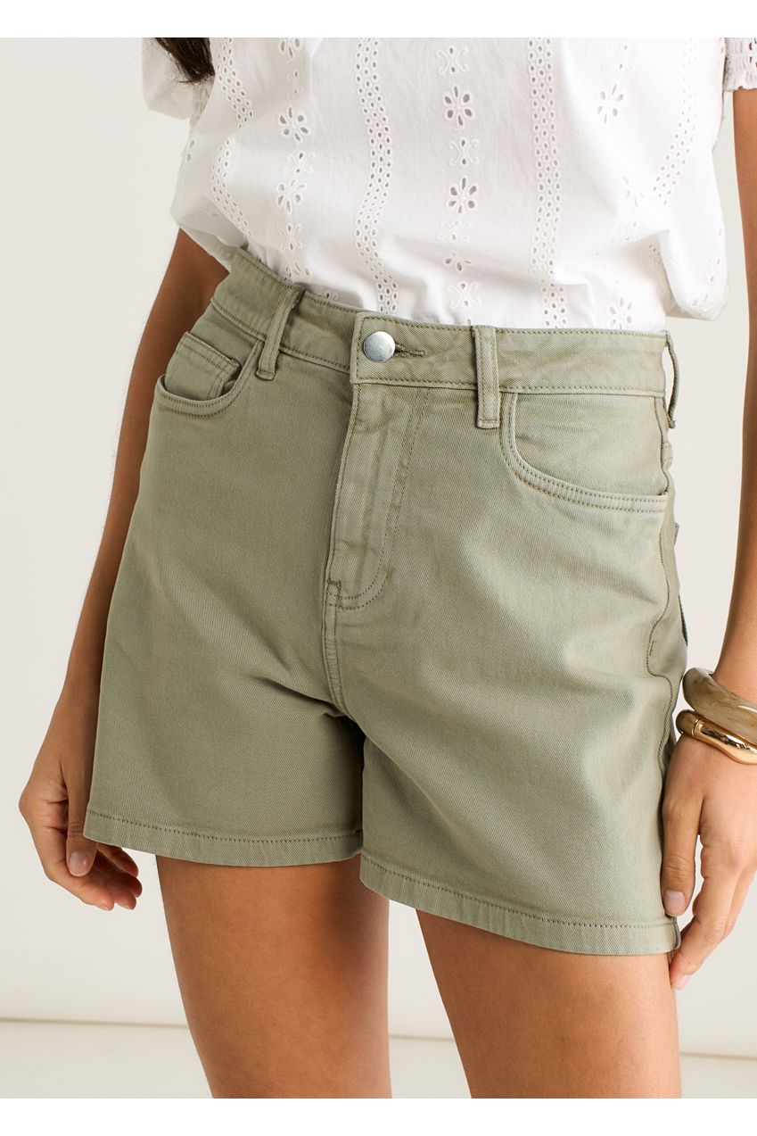 Khaki Denim Shorts GL2217