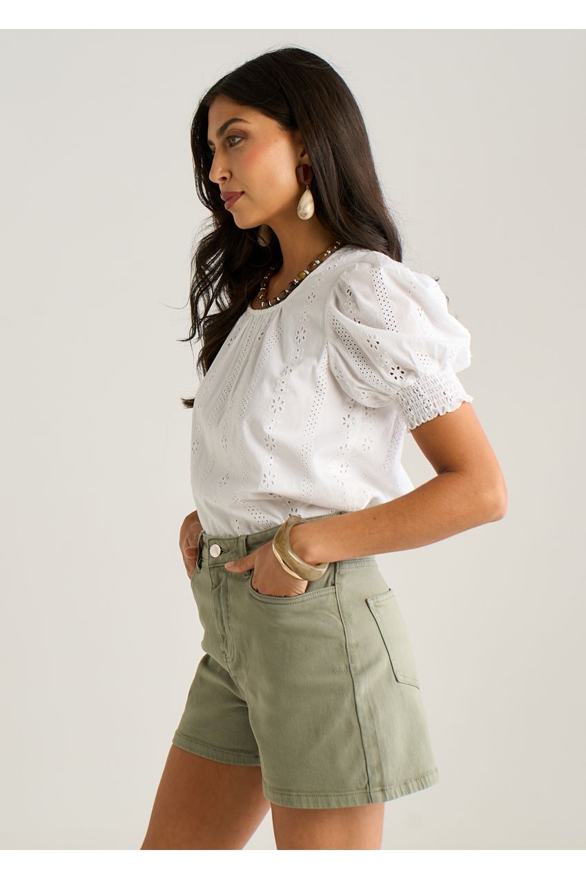Khaki Denim Shorts GL2217
