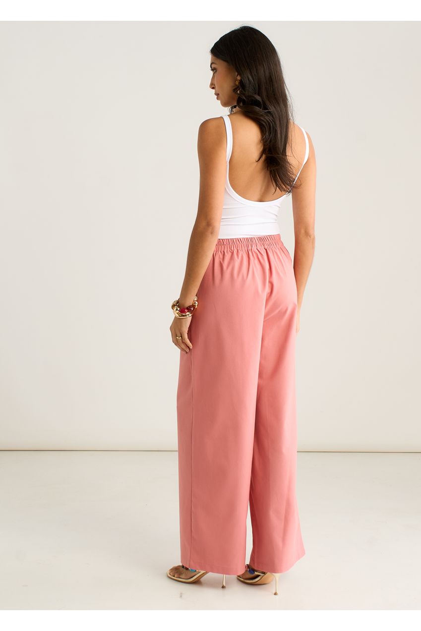 Coral Linen Mix Wide Leg Trouser GL2230
