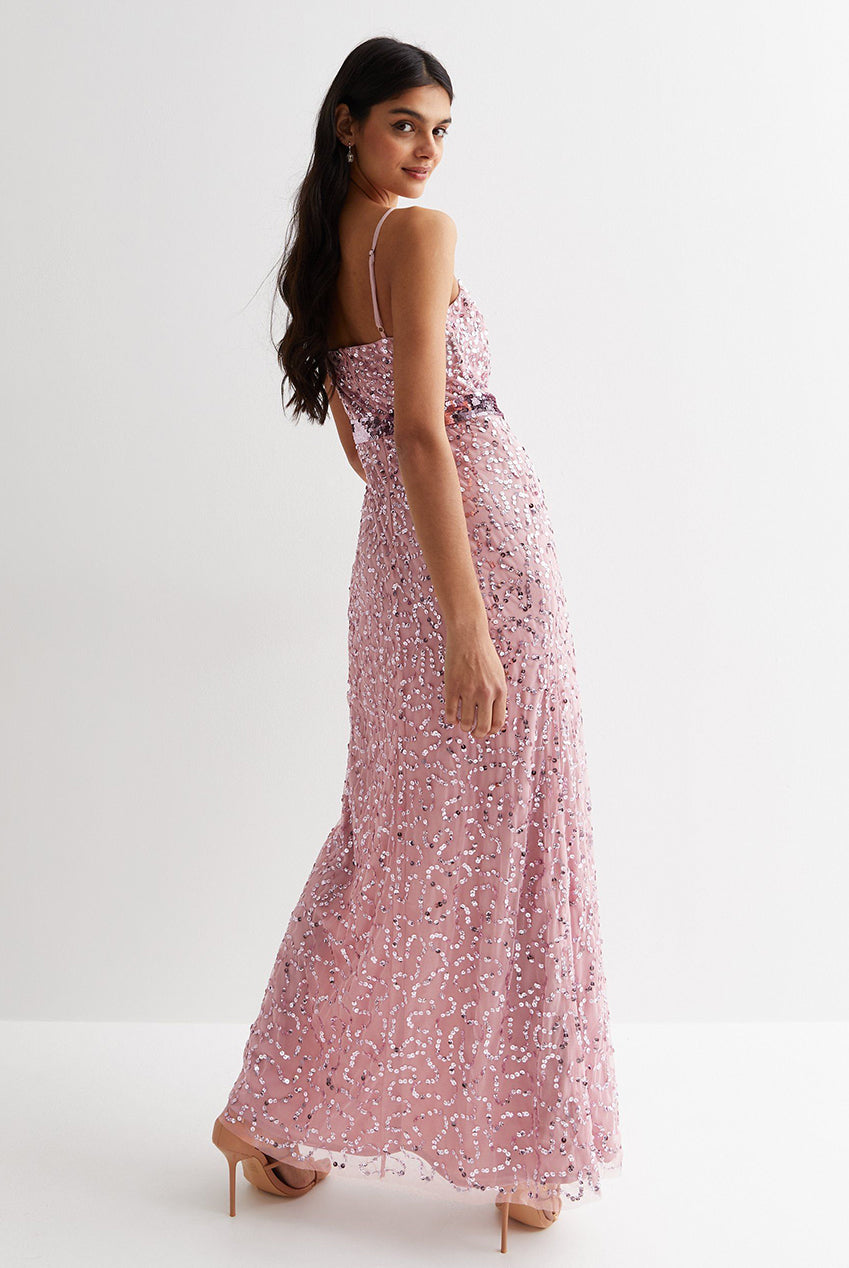 Blush Embelish Strappy Maxi Dress GL786A