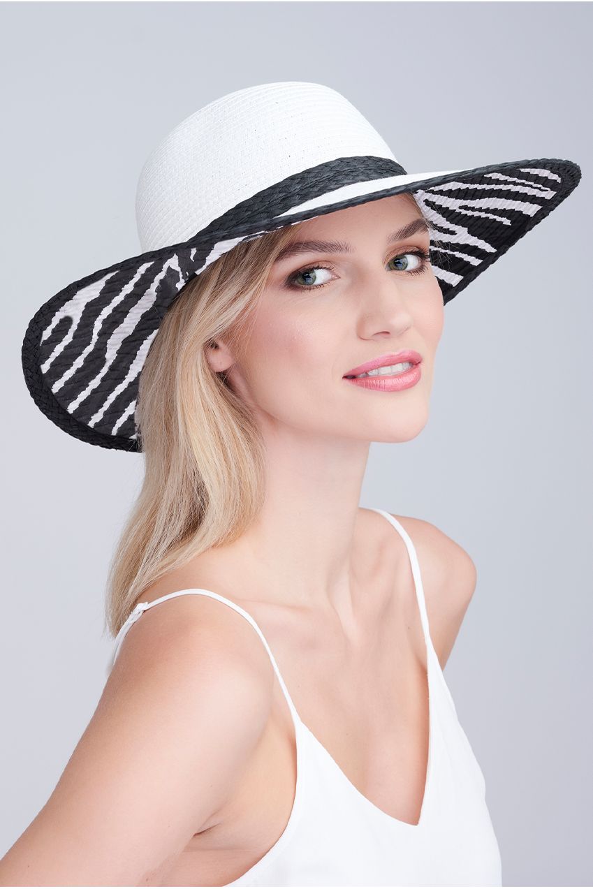Graciela Hat - White/Black GRA010-WHI006-0