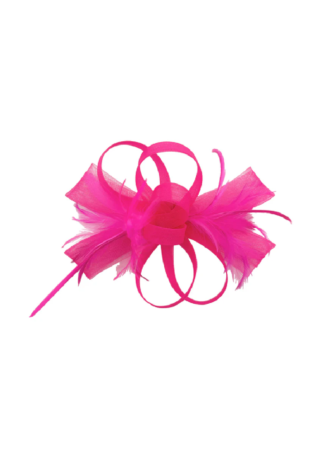 Bow Feather Fascinator In Pink HA302209
