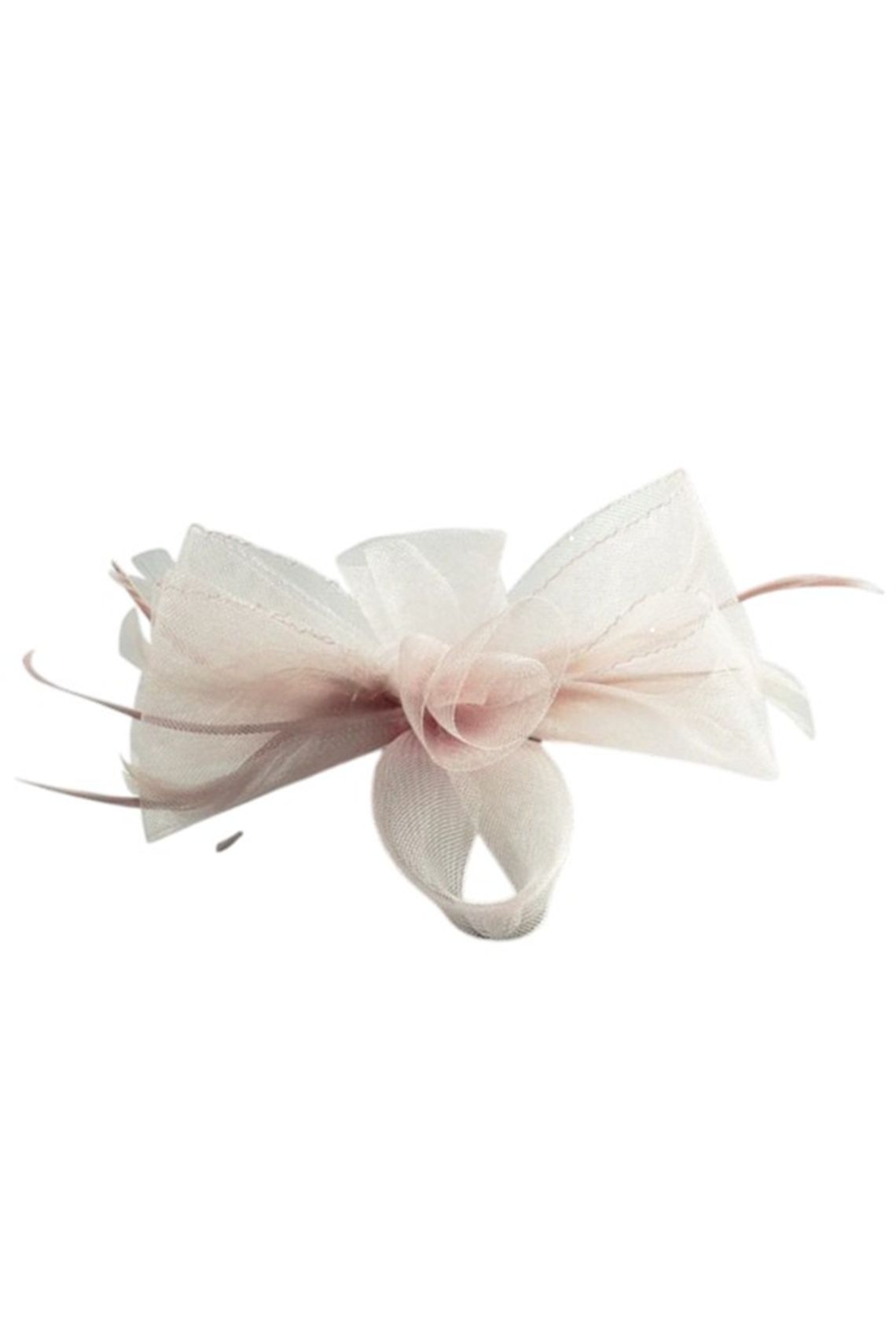 Knot Feather Fascinator In Pink HA302409