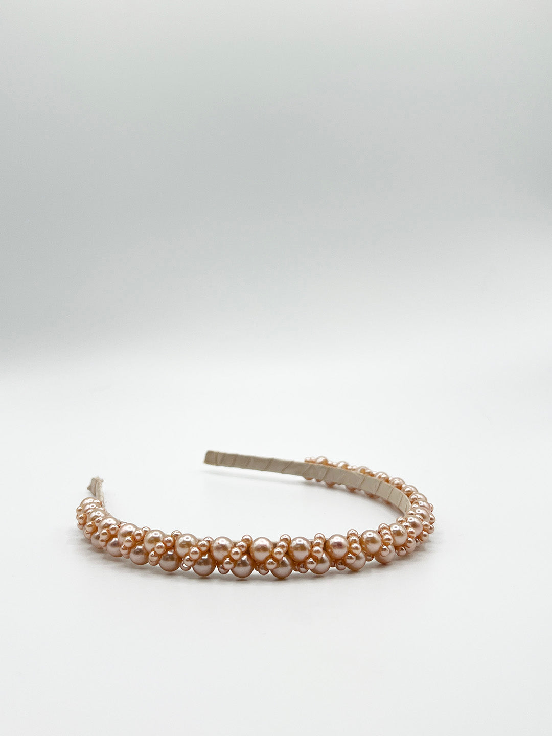 Minimal Pearl Headband In Brown HA310006