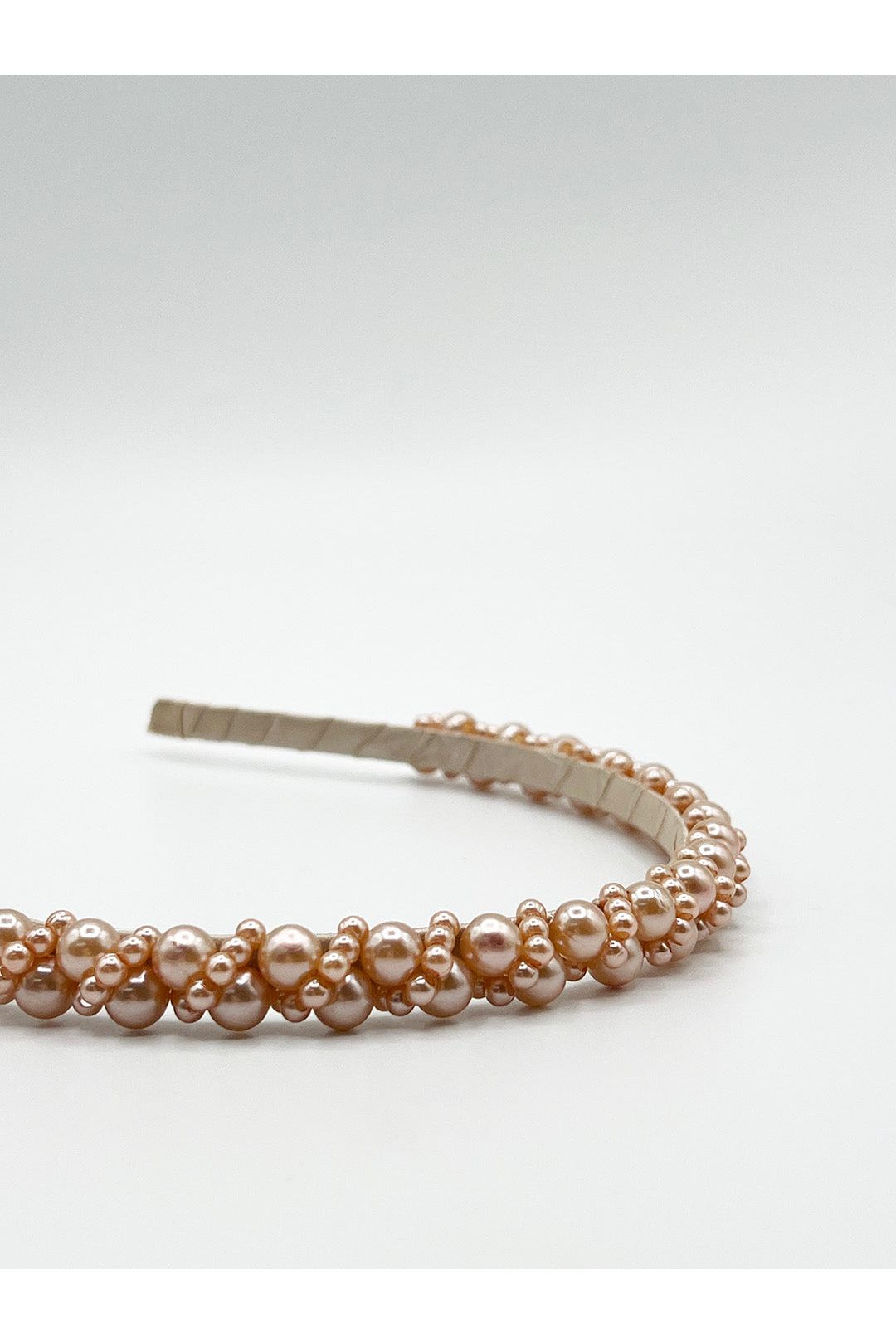 Minimal Pearl Headband In Brown HA310006