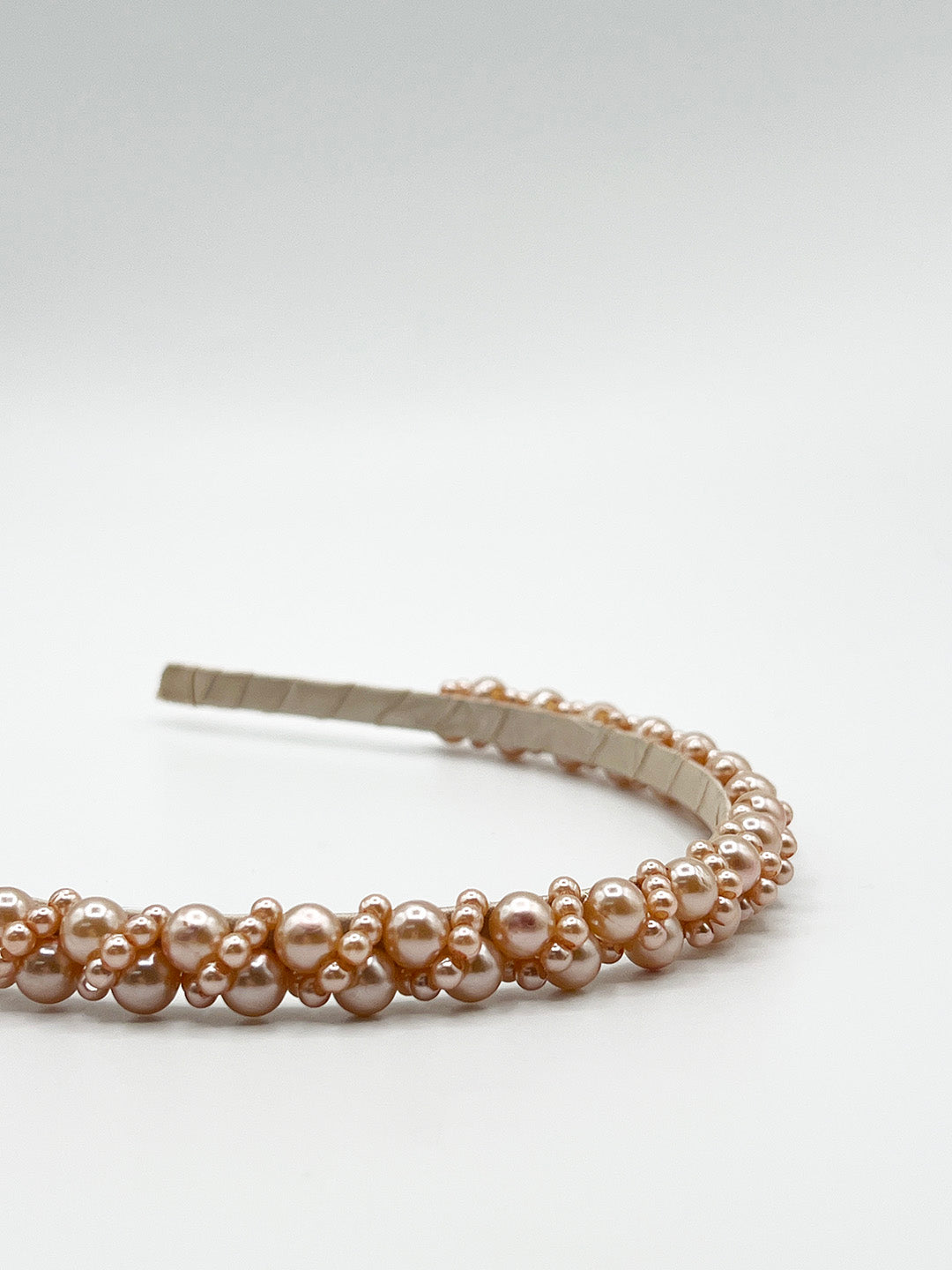 Minimal Pearl Headband In Brown HA310006