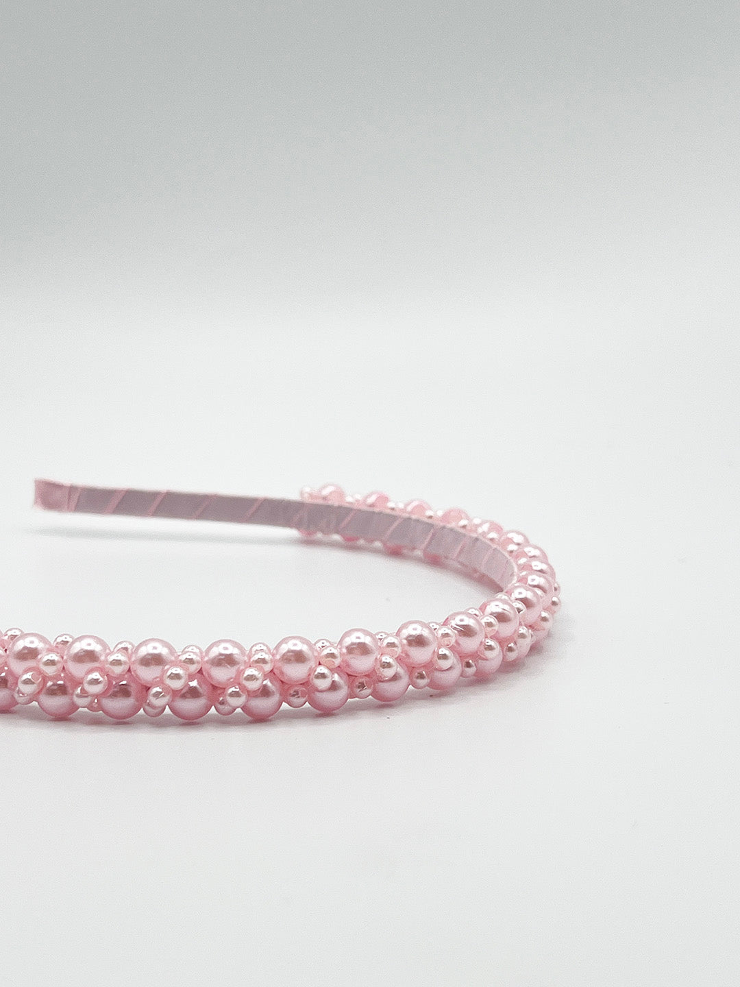 Minimal Pearl Headband In Pink HA310009