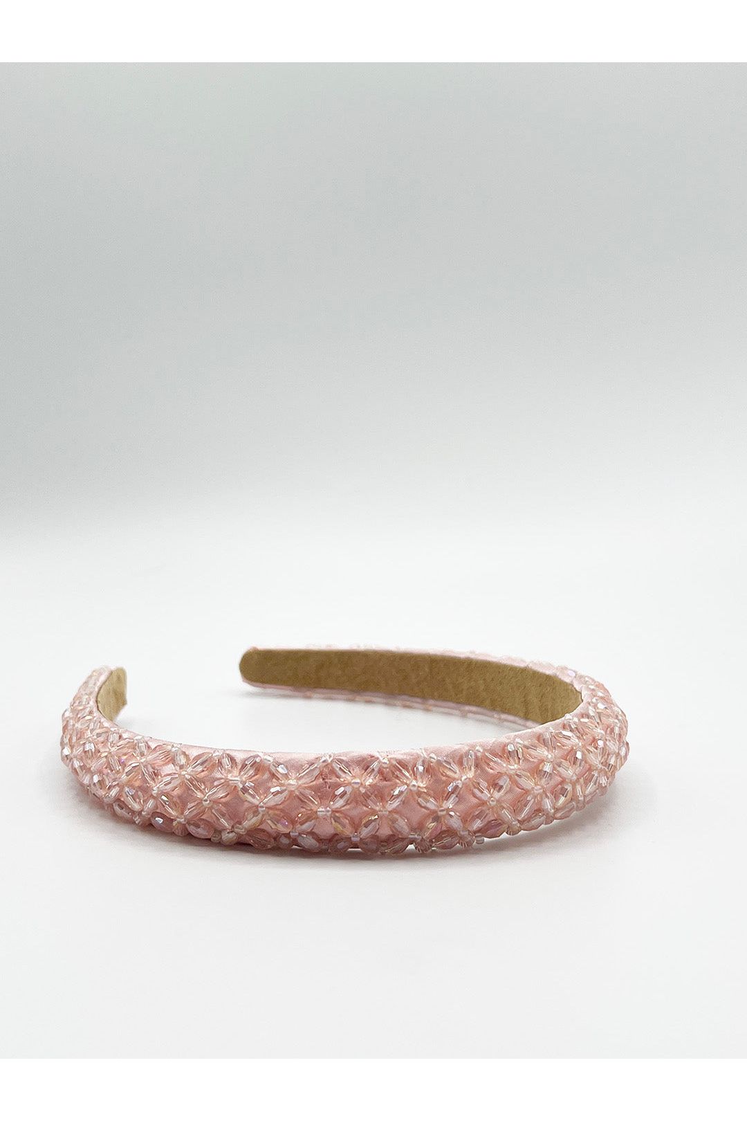 Lattice Beaded Headband In Pink HA310109