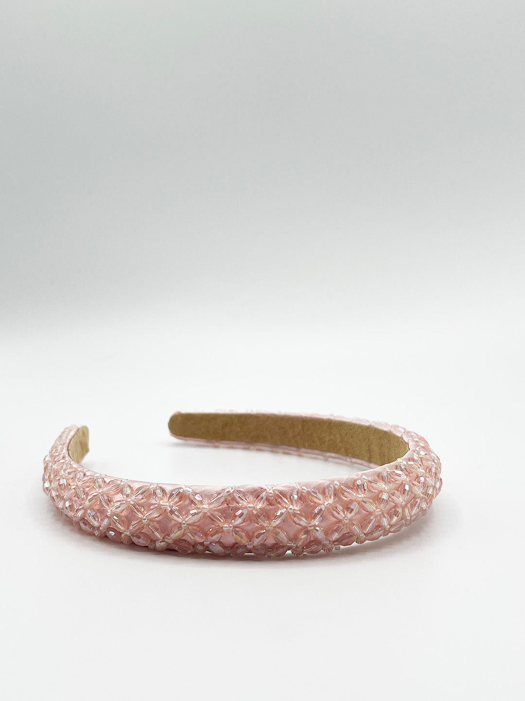 Lattice Beaded Headband In Pink HA310109