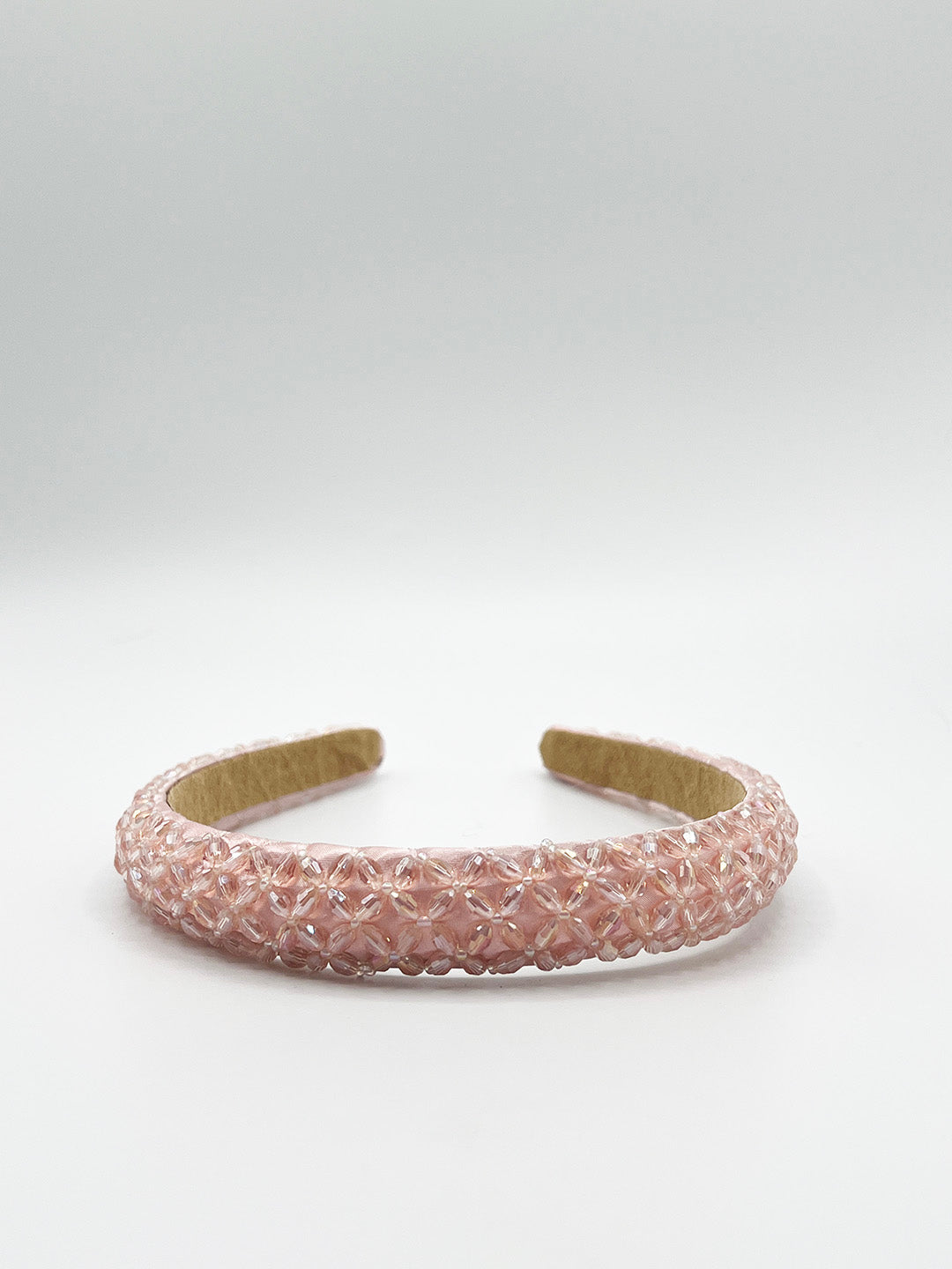 Lattice Beaded Headband In Pink HA310109
