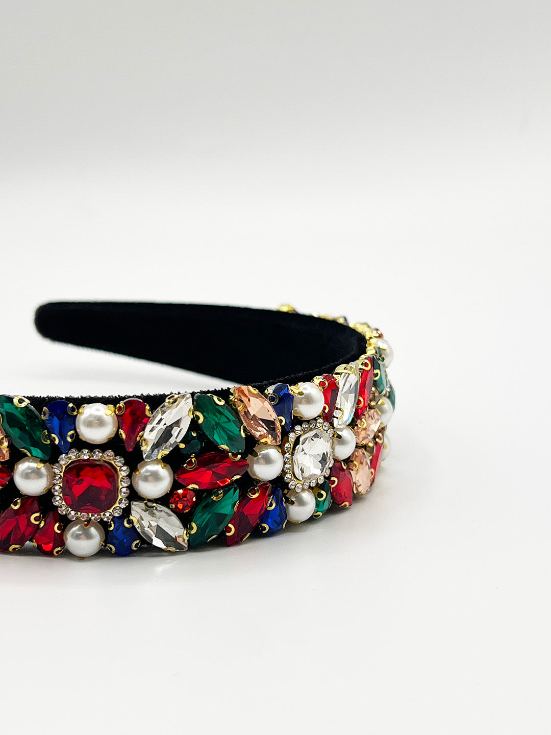 Embellished Crystal Headband In Multi HA310301