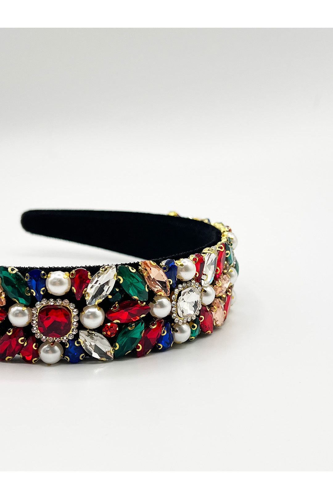 Embellished Crystal Headband In Multi HA310301