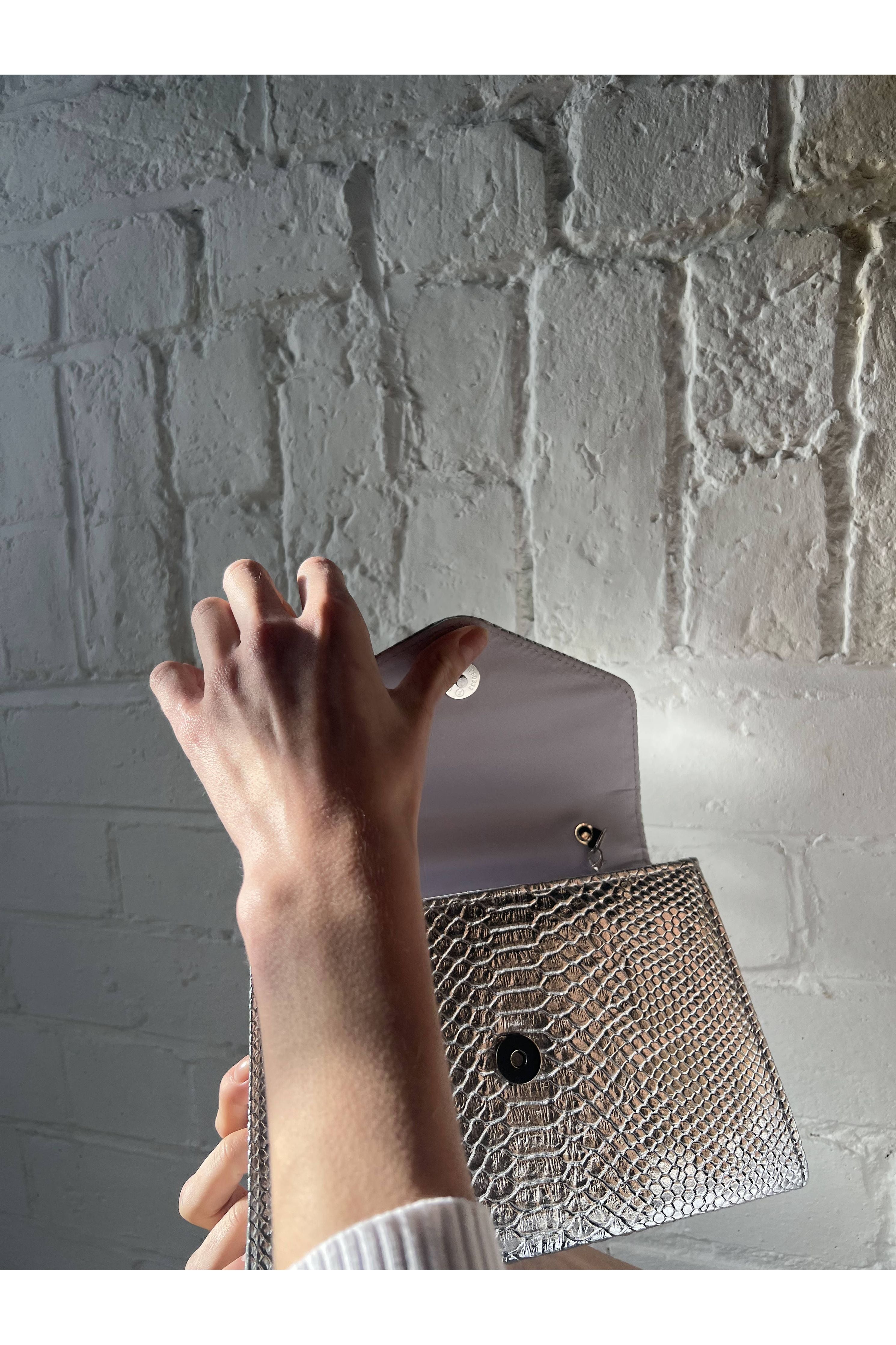 Faux Snakeskin Mini Bag HB305721