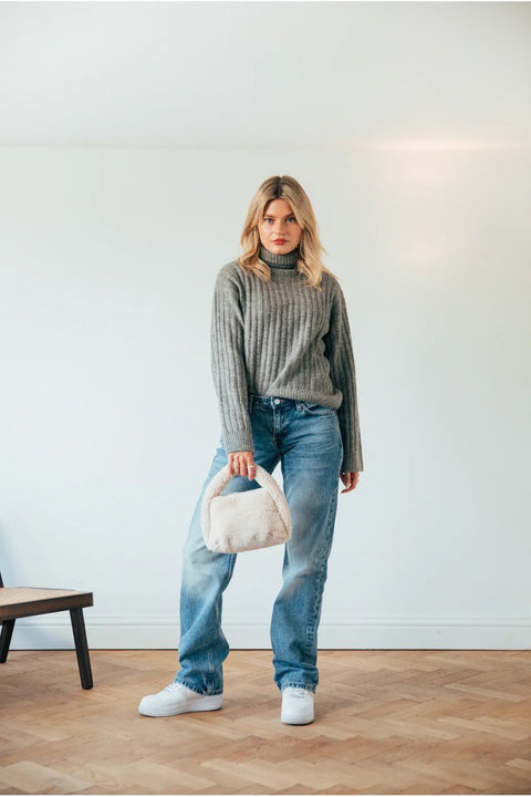 Borg Grab Bag In Cream by SVNX