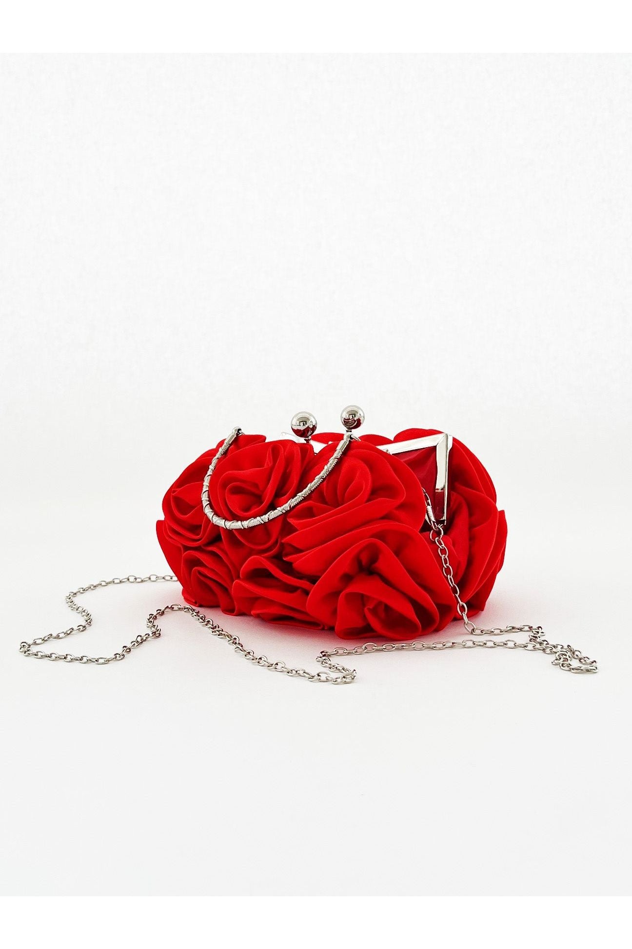 3D Rose Clutch Bag In Red HB331504