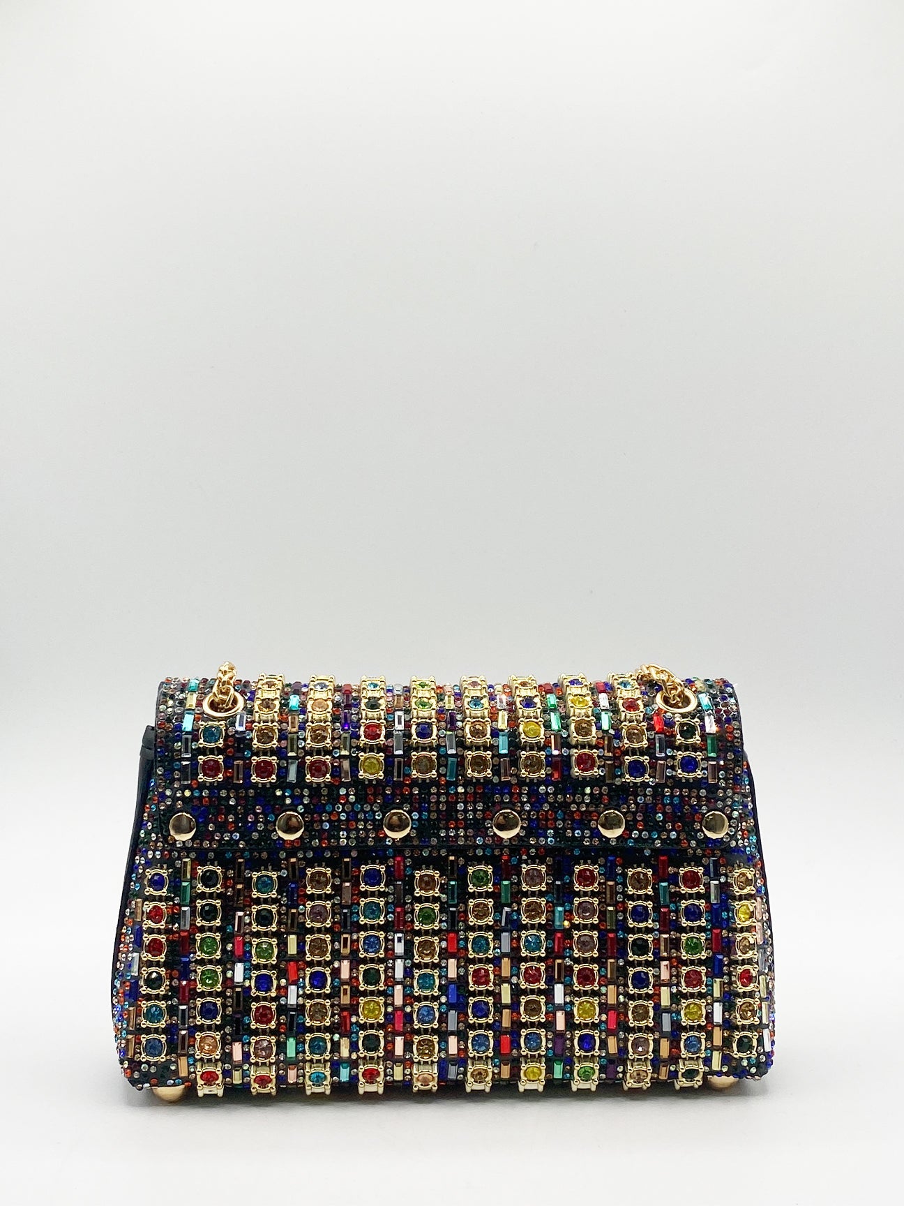 Multicolour Embellished Shoulder Bag HB331901