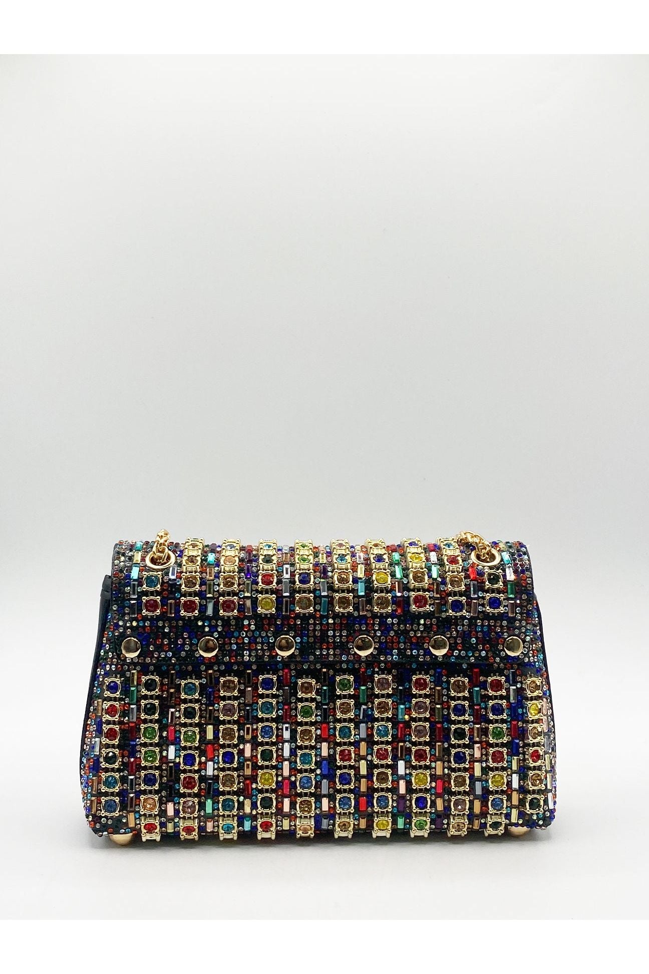 Multicolour Embellished Shoulder Bag HB331901