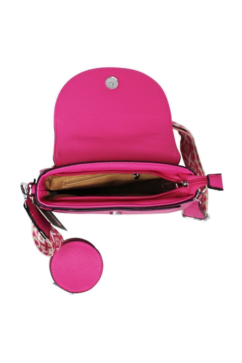 Bee Embellishment Crossbody Bag In Fuchsia HB340509