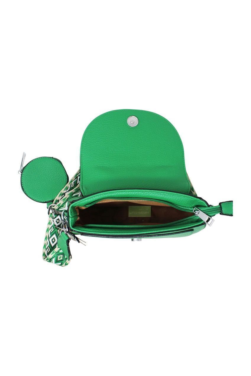 Bee Embellishment Crossbody Bag In Green HB340517