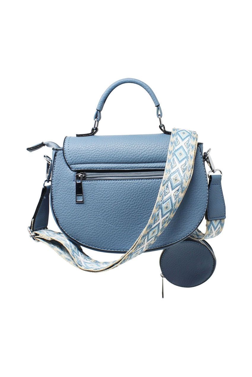 Bee Embellishment Crossbody Bag In Blue HB340520