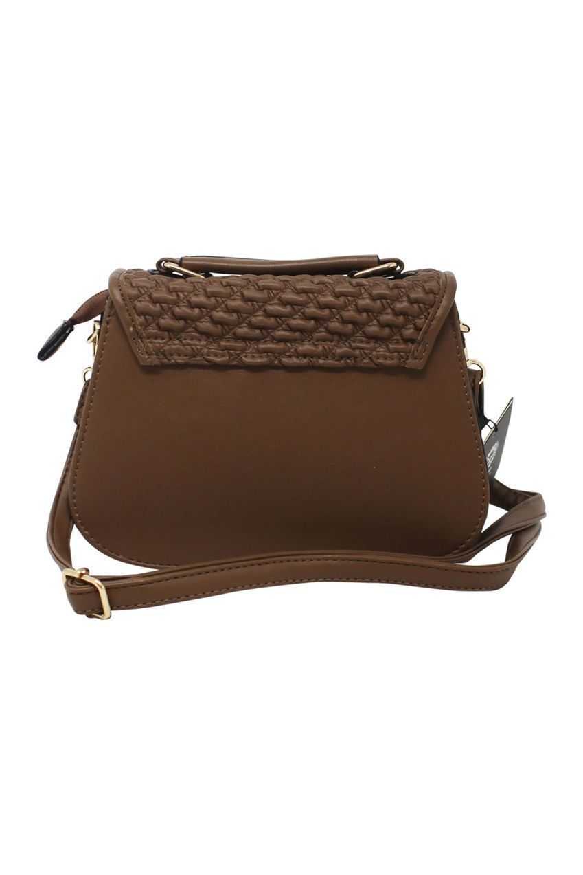 Rouched Front Crossbody With Clasp Button HB345406