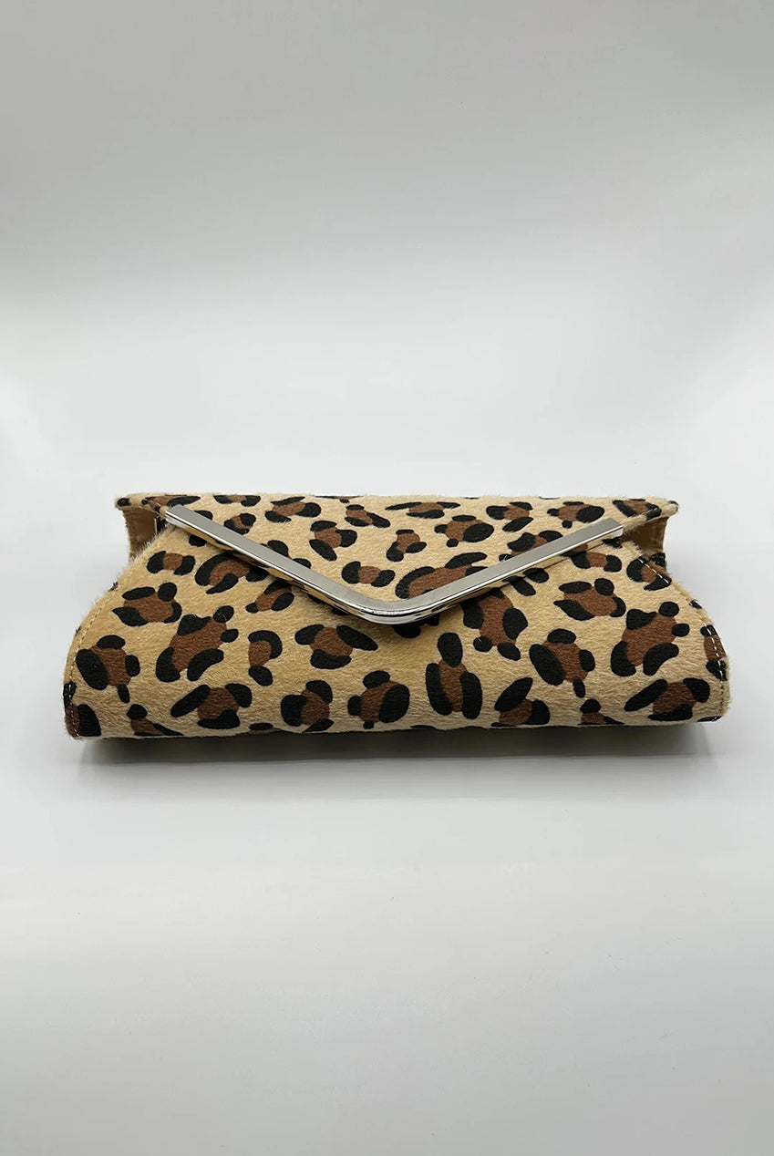 Leopard Clutch Bag In Light Beige HB347528