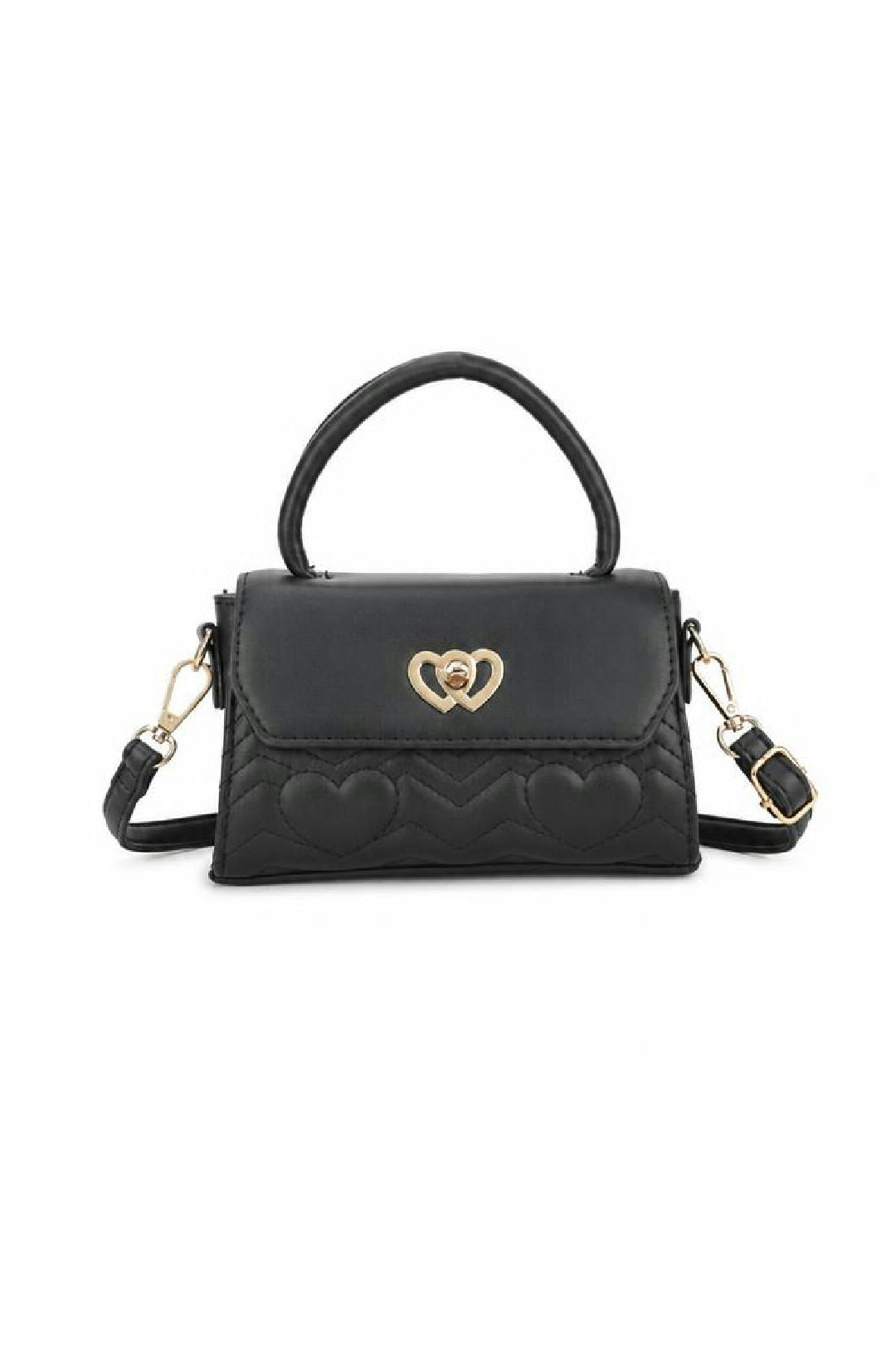 Heart Quilted Top-Handle Crossbody Mini Handbag HB348702