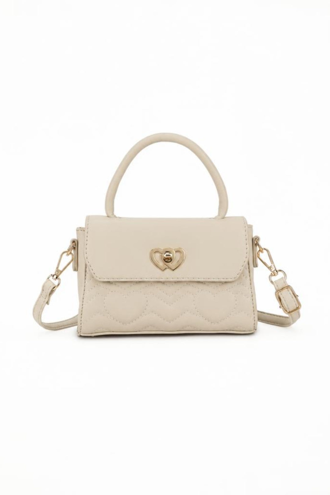 Heart Quilted Top-Handle Crossbody Mini Handbag HB348728
