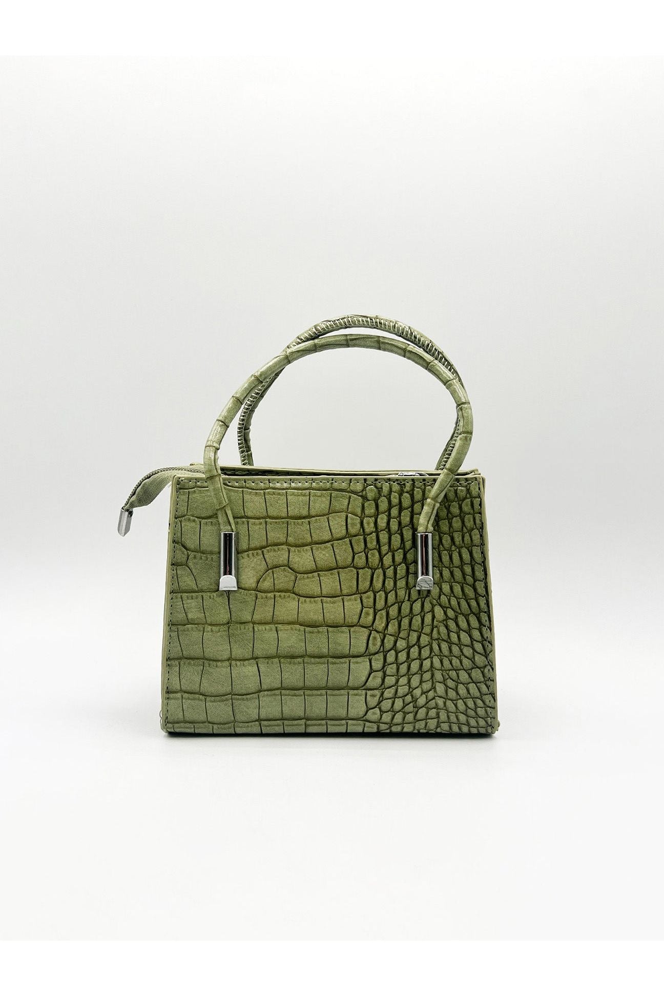 Mini Croc Crossbody Bag In Sage HB350717