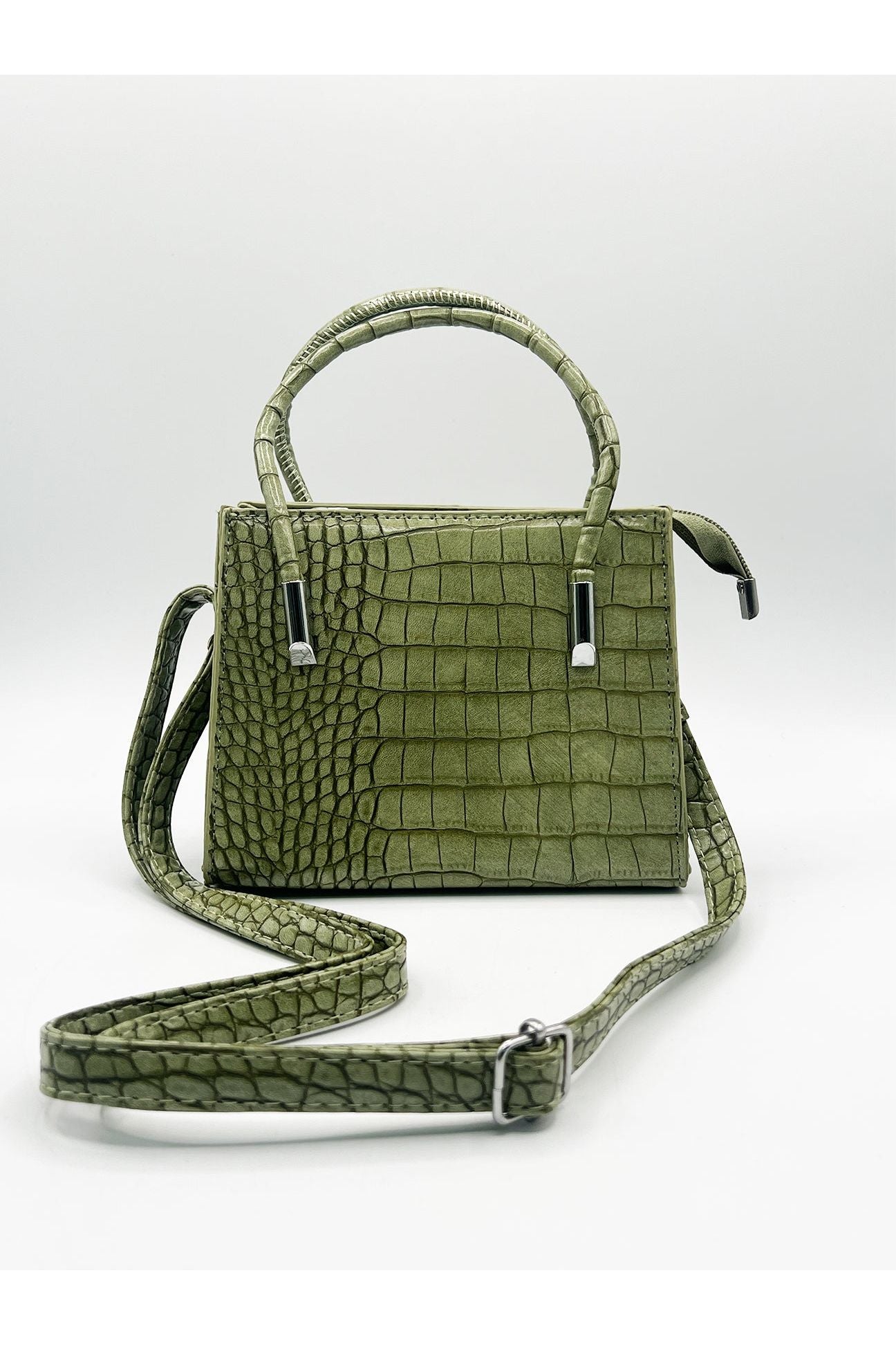 Mini Croc Crossbody Bag In Sage HB350717