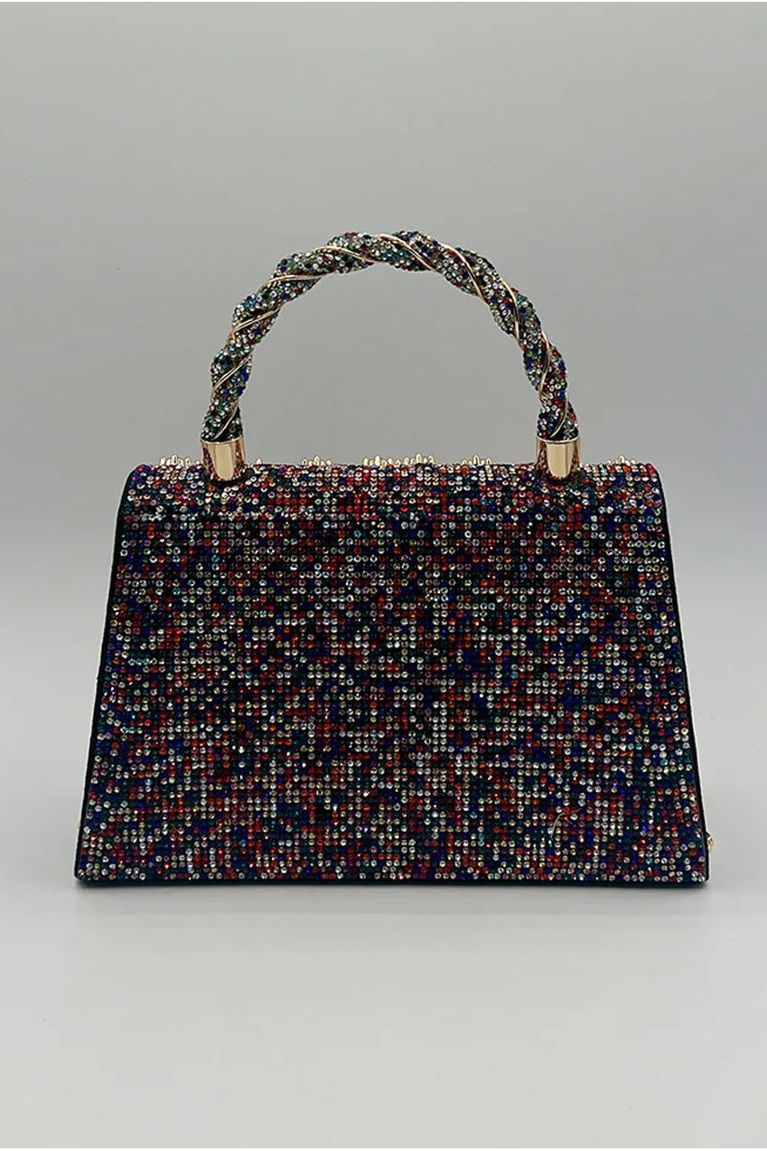 Multicolour Embellished Top Handle Bag HB352001