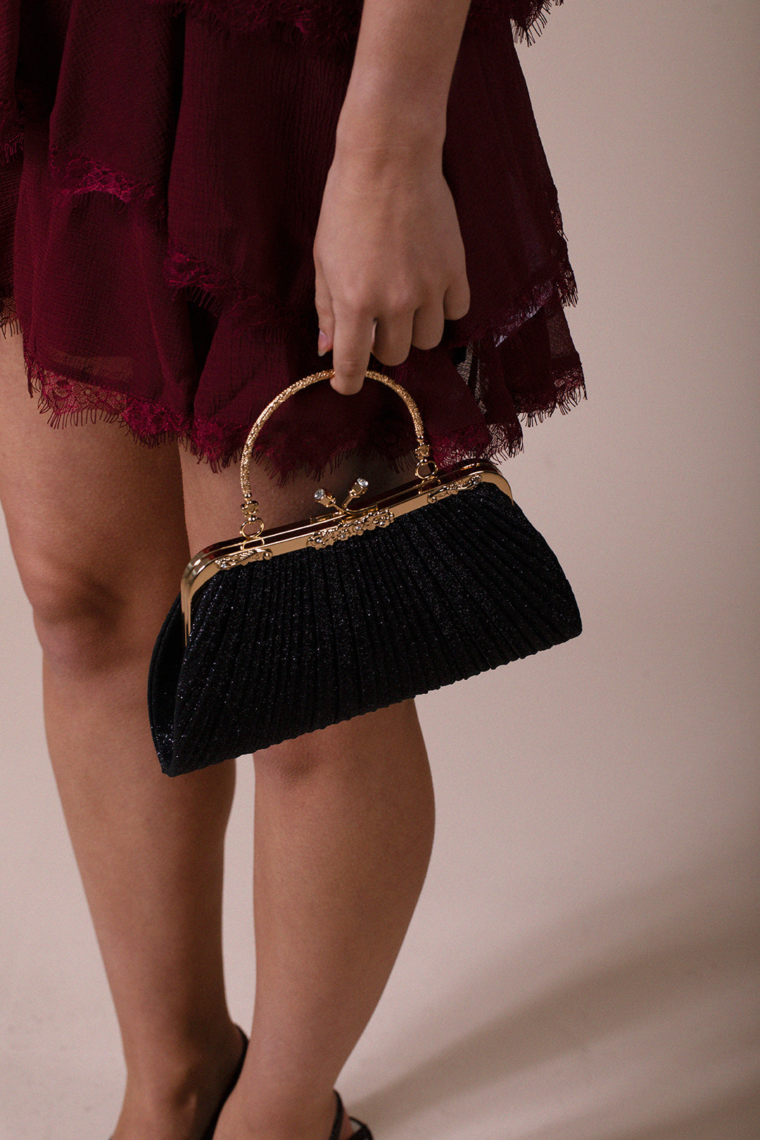 Glitter Metallic Fibre Clutch Bag HB360002